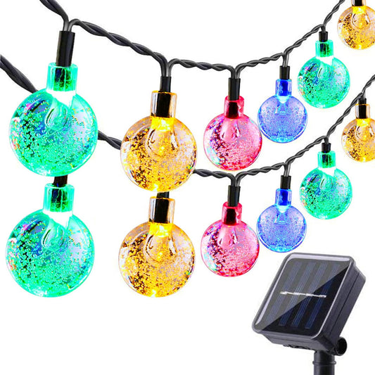 Solar Garden Lights Outdoor, 36ft 60 LED Solar String Lights Waterproof, Solar Powered Crystal Ball Indoor/Outdoor Fairy Lights Decorative Lights for Garden, Patio, Yard, Festival, Parties
