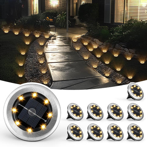 Solpex Solar Fence Lights, 12 Pack Garden Solar Deck Lights for Outdoor, Waterproof for Outdoor Stairs, Step, Fence, Yard, Patio, Pathway(Brown Warm White)