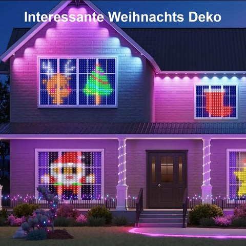 Ciskotu 2 x 2m Smart RGB Curtain Lights – 400 LED USB Fairy Lights with App, Remote, Music Sync & 100+ Effects - Turn Any Room Into a Colourful Celebration