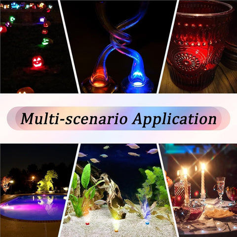 3 Pack Mini Submersible LED Lights – Waterproof RGB Underwater Lights with Remote Control, Adjustable Brightness & Timer for Pools, Aquariums, Fountains, Vases & Events