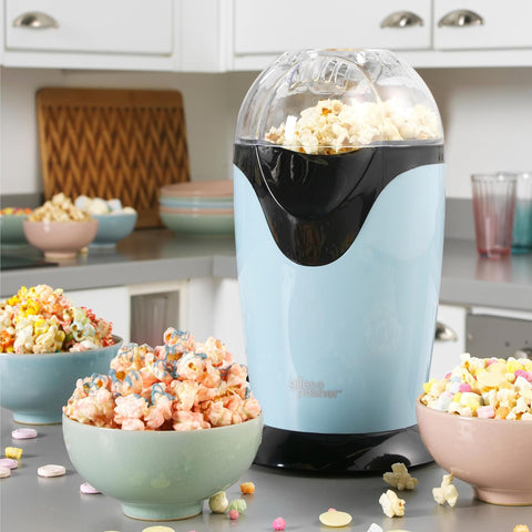 Giles & Posner EK0493GSBL Blue Electric Popcorn Maker – 1200W Hot Air Popper