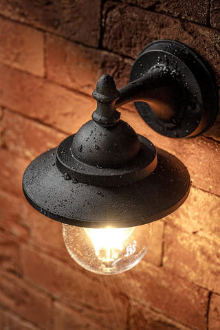 Outdoor Wall Light Garden Porch Patio Garden Traditional Conservatory Door Shed Vintage Retro (Black)
