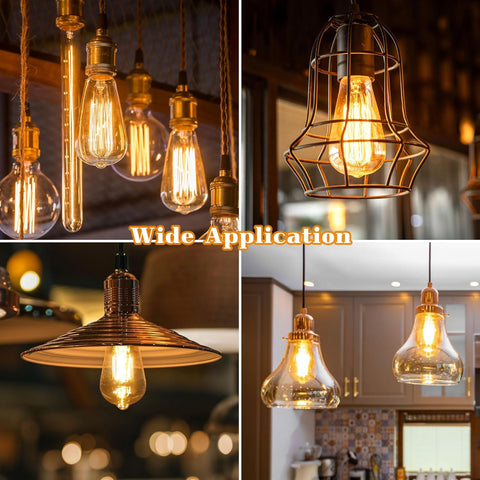 Collage of various pendant lights with a focus on their design and application in different settings.