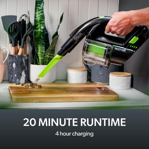 Gtech Multi MK2 K9 Cordless Handheld Vacuum Cleaner – 22V Li-ion Battery, Powered Brush Bar, Reinforced Aluminium Design for Pet Hair & Car Cleaning