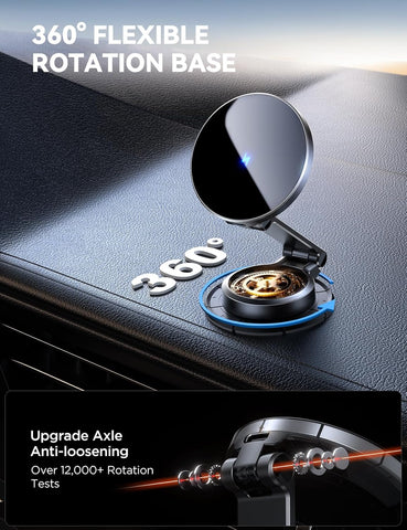 JOYROOM 15W Magsafe Car Charger – All-Metal Foldable Dashboard Mount