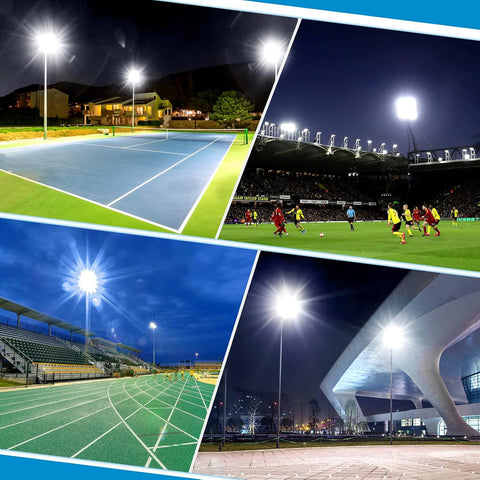 2 Pack 300W LED Floodlights Outdoor 30000LM IP67 Security Lights 7000K