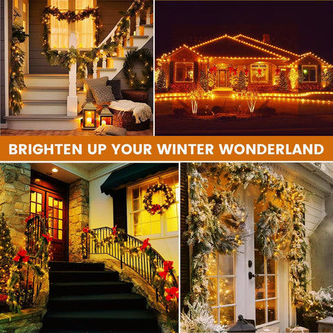 Marketo 20M 200 LED Christmas Tree Lights – Warm White Christmas String Lights with 8 Lighting Modes & Memory Function for Trees, Weddings, Parties & Home Décor