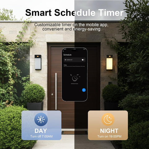 Outdoor Wall Light, 1500LM Smart RGBIC Porch Lights Outdoor with 45 Scene Modes, DIY, IP65 Waterproof Exterior Lighting Fixtures, Modern Decor for Garage, House, Patio, Garden, Yard, Party(2 pieces)