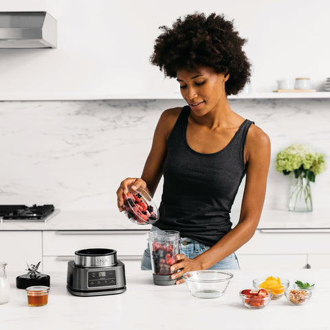 Foodi Power Nutri Blender 2-in-1 | 1100W Smoothie & Frozen Drink Maker – Silver