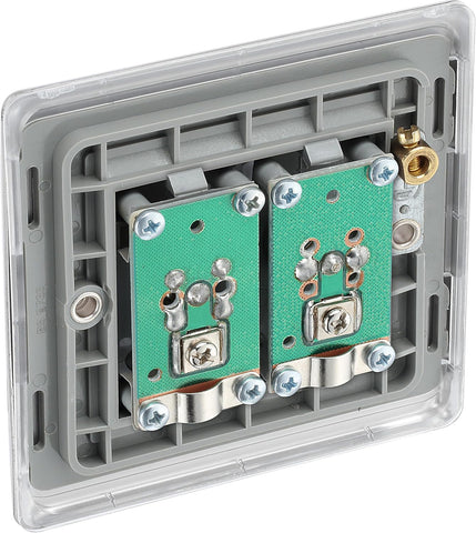 BG Electrical Double Co-Axial and TV/FM Socket