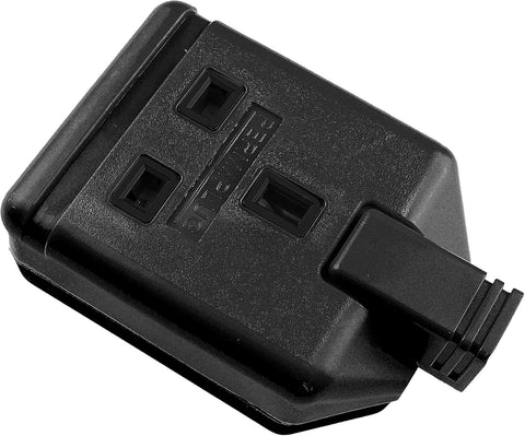 Masterplug Heavy Duty Single Socket Trailing Socket, without Plug and Cable, Black