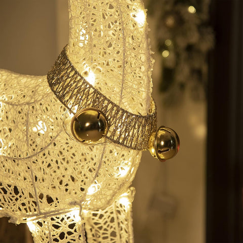 Eambrite 1.2m Light Up Christmas Reindeer Decoration – Warm White LED – Mains Powered