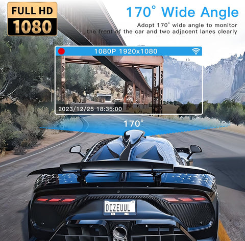 GEMEK 4-Channel 2K Dash Cam 360° View with 5G WiFi & APP Control