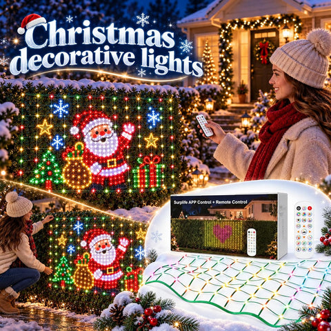 Smart Christmas Curtain Lights 3×1.2m with App Control & DIY Animations – Colour Changing LED Window & Wall Lights with Remote, Timer & Dimming - Create Your Own Festive Display