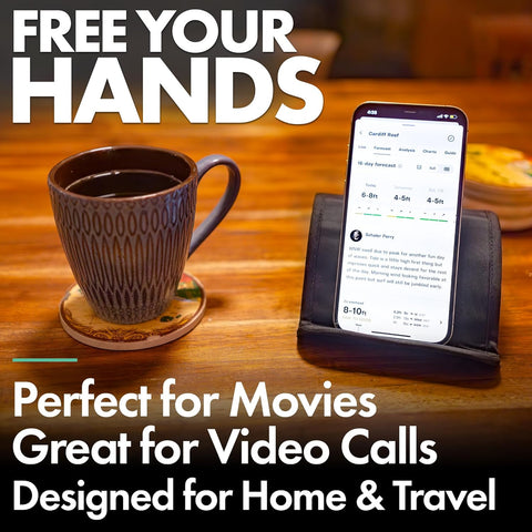 Folden Cordura Airplane Phone Holder – Flexible Travel Phone Stand Black