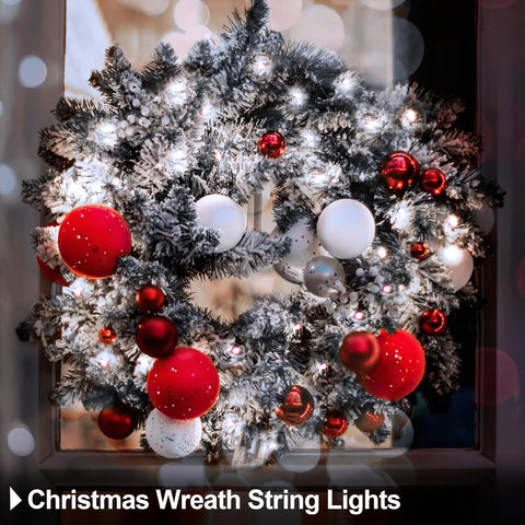 2 Pack Cool White Battery Fairy Lights 5M 50 LED Green Wire with Remote