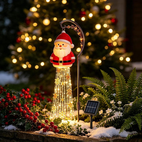 Christmas Solar Lights Outdoor Decorative Christmas Snowflake Stake Lamp
