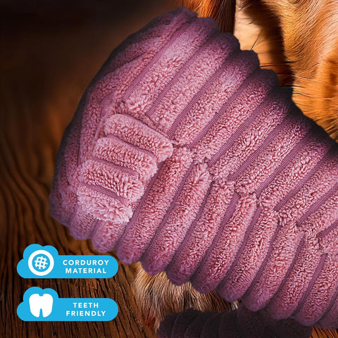 Zappi Co Pink Lamb Plush Dog Toy with Squeaker