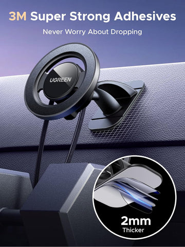 UGREEN 360° Magnetic Car Mount with Air Vent & Dashboard Base