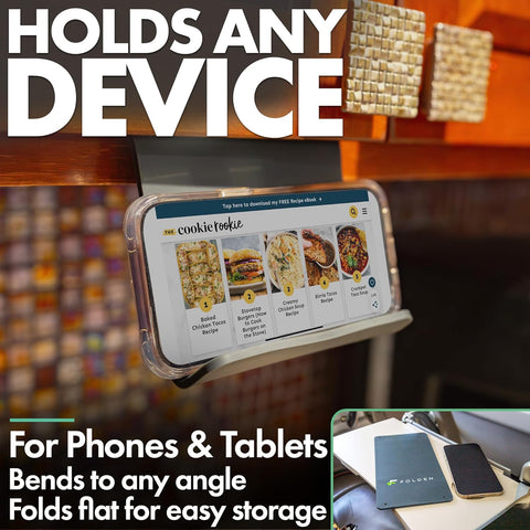 Airplane Phone Holder – Foldable Flexible Silicone Travel Stand (Silicone)