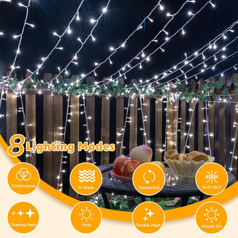 Fairy Lights 10m 100 LED Battery Operated with Timer – Cool White