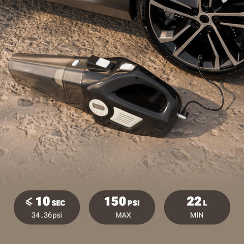 AYN 4-in-1 Cordless Car Vacuum & Tyre Inflator