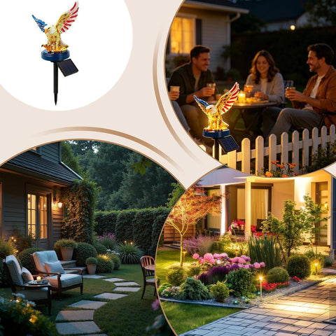 Eagle Garden Stakes Light Decorative Patriotic Eagle Lighting