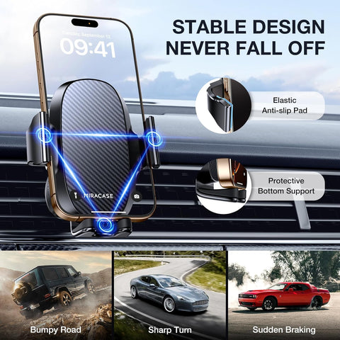 Miracase 2nd Generation Car Phone Holder with 360° Air Vent Mount