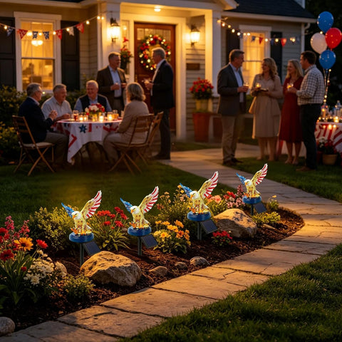 Eagle Garden Stakes Light Decorative Patriotic Eagle Lighting