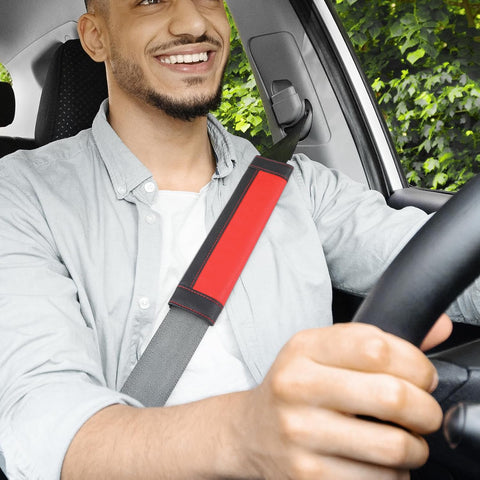 COFIT Car Seat Belt Pads - Microfiber Leather Shoulder Strap Protectors (2 Pack)