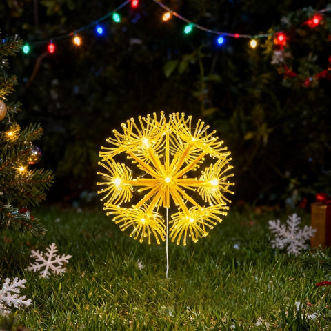Solar Garden Lights - Festive Outdoor Pathway Lamps - Ground Stake Yard Dec