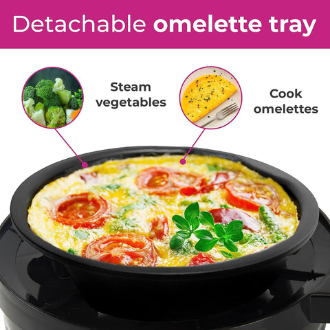 3-in-1 Electric Egg Cooker Boiler & Poacher with Timer, Auto Shutoff