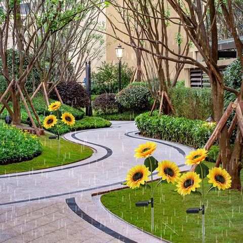 Solar Sunflowers Waterproof Pathway Lighting