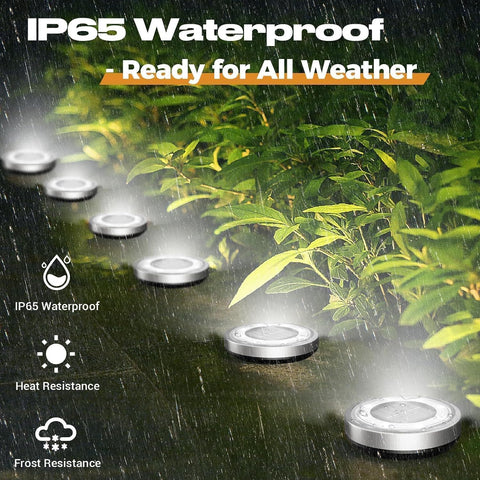 vighep Solar Lights Outdoor Garden, 12 Pack Solar Ground Lights