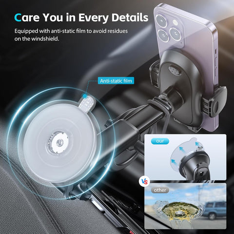 APPS2Car Car Phone Holder Dashboard and Windscreen Mount