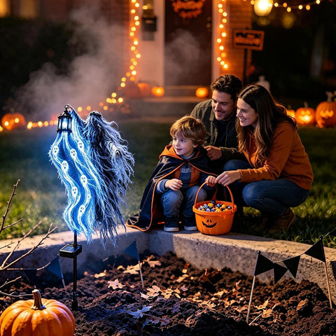 Halloween Pathway Lights Spooky Holiday LED Garden Lamp with Stakes