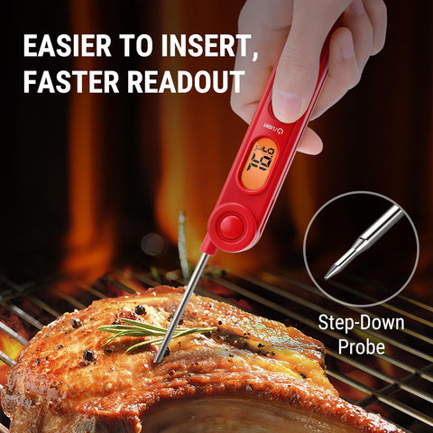 ThermoPro TP03B Bright Red Digital Meat Thermometer with Backlight