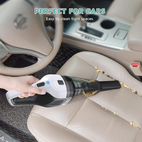 Handheld Vacuum Cleaner Black 8000Pa Cordless Rechargeable for Home & Car