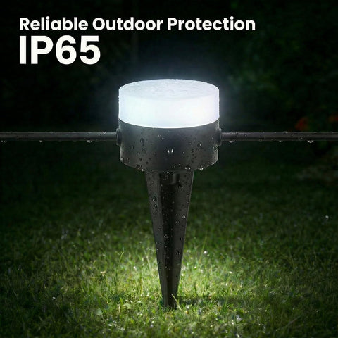 10 Pack Cool White LED In-Ground Lights Low Voltage Outdoor Landscape Lighting for Garden, Pathway, Yard