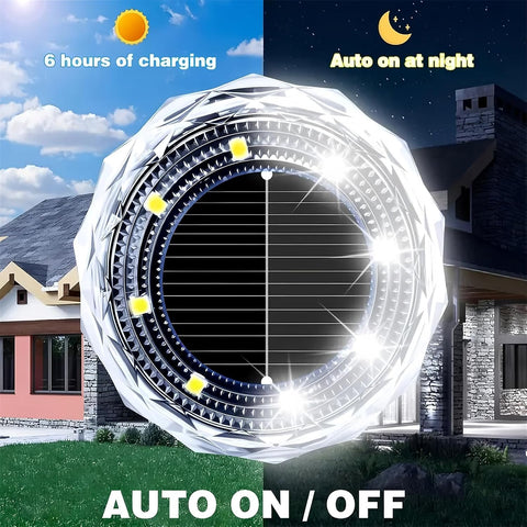 Solar Ground Lights 10 Pack Waterproof Outdoor Solar Lights for Yard Led Solar Garden Lights Landscape Lighting for Patio Pathway Lawn Yard Deck Driveway Walkway, Cold White