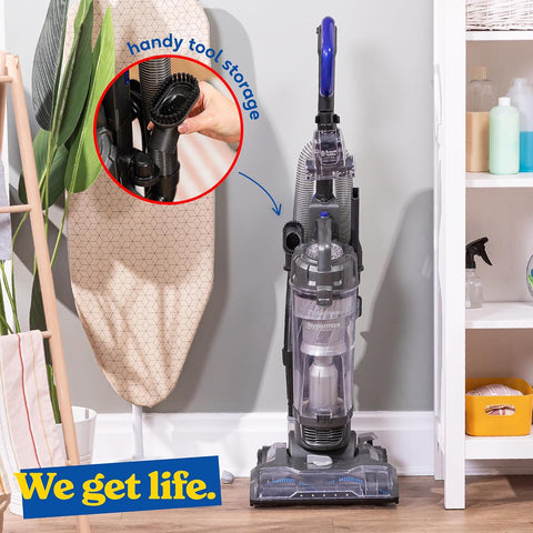 Russell Hobbs Hypermax Upright Vacuum Cleaner Grey & Blue, 700W, 4L Bagless