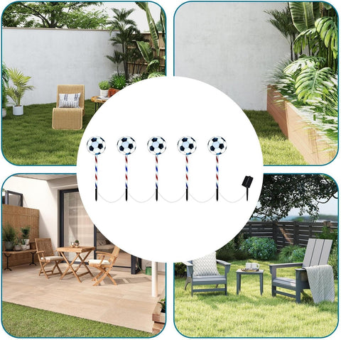 Solar Stake Lights, Waterproof Football Lamp, 5.91x21.26 Inches Decorative Outdoor Fixture with Sturdy Build, Strong Landscape Design, Patio Accessory with Fun Style, Stake Lights for Lawn