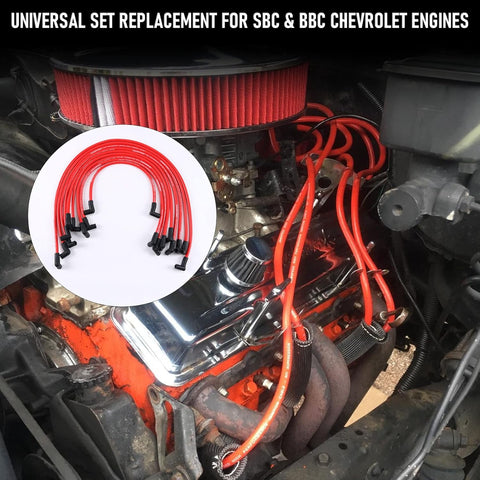 JDMSPEED New 10.5mm Spark Plug Wire Set Replacement for HEI SBC BBC 350 383 454 Electronic