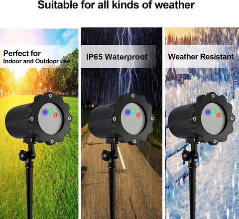 QUVVYN Outdoor Christmas Laser Projector Lights – RGB Moving Starry Laser with Remote Control, Timer, IP65 Waterproof Garden & Party Decoration