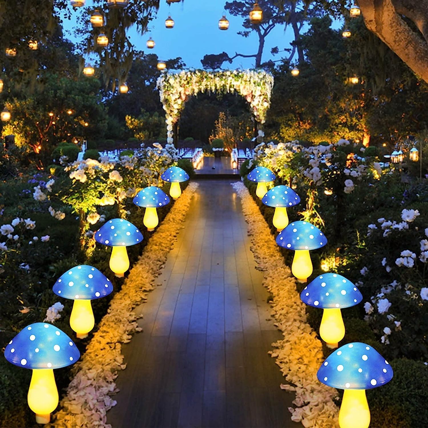 Buy Modern LED Solar Powered Mushroom String Lights In UK - Shop Now!