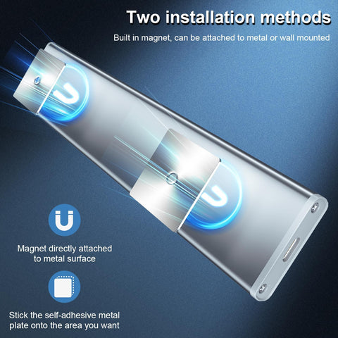 Under Cupboard Kitchen Lights LED – Motion Sensor Rechargeable Cabinet Light, Magnetic Stick-On USB, 6000K Cool White