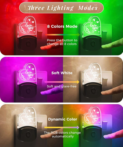 Plug-in LED night light being used in a nursery for gentle nighttime illumination