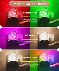 Plug-in LED night light being used in a nursery for gentle nighttime illumination