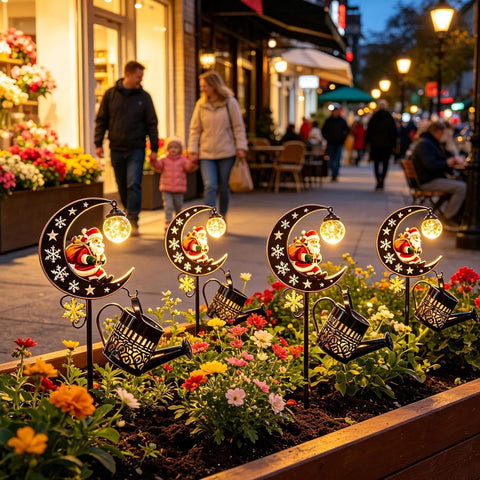 Solar Christmas Lights Warm Glow Waterproof Festive Garden Decor