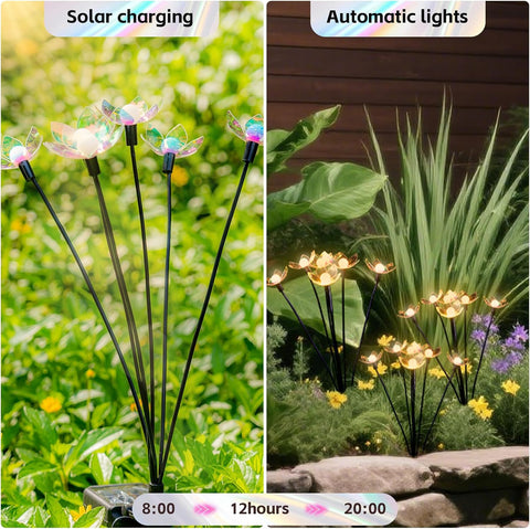 Solar Lights Outdoor, Solar Firefly Swaying Garden Decor Light (24LED)
